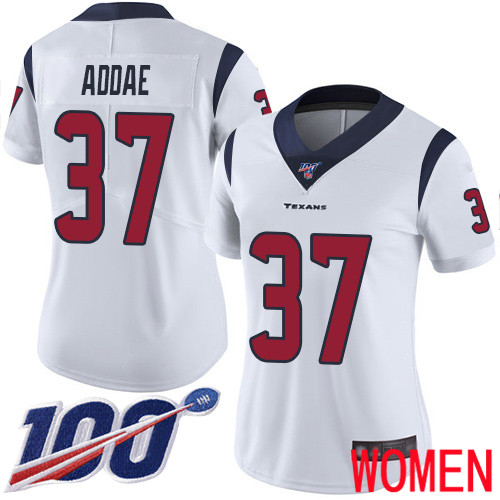 Houston Texans Limited White Women Jahleel Addae Road Jersey NFL Football 37 100th Season Vapor Untouchable